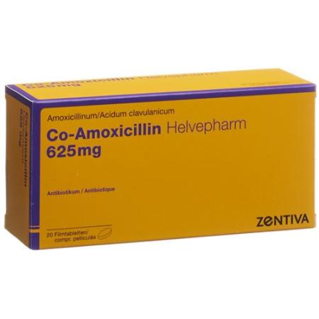 Co-Amoxicillin Helvepharm Filmtabl 625 mg 20 pcs - PrimeCare Global
