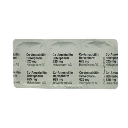 Co-Amoxicillin Helvepharm Filmtabl 625 mg 20 pcs - PrimeCare Global