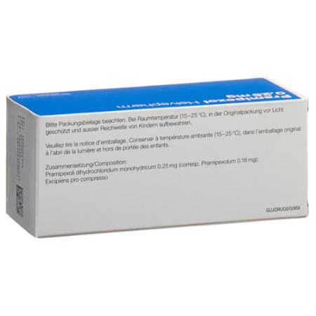 Pramipexole Helvepharm tbl 0:25 mg 100 pcs - PrimeCare Global