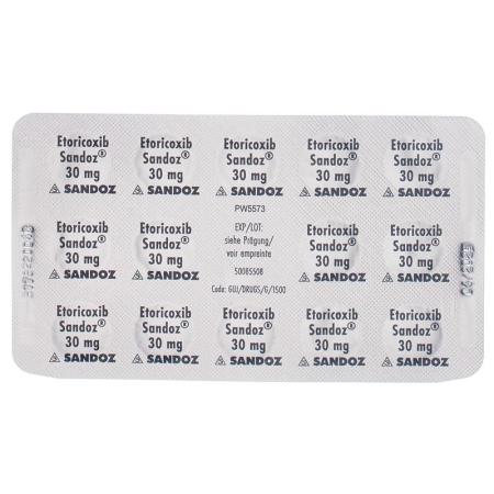 Etoricoxib Sandoz Filmtabl 30 mg 28 pcs - PrimeCare Global