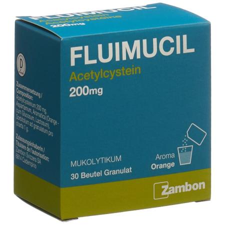 Fluimucil Gran 200 mg adult bag 30 pcs - PrimeCare Global