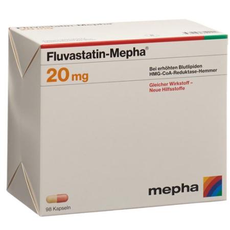 Fluvastatin Mepha Kaps 20 mg 98 pcs - PrimeCare Global