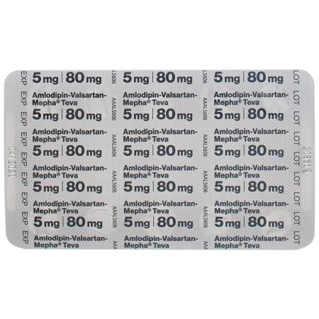 Amlodipin-Valsartan-Mepha Teva Filmtabl 5mg/80mg 28 pcs - PrimeCare Global