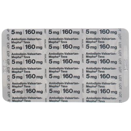 Amlodipin-Valsartan-Mepha Teva Filmtabl 5mg/160mg 28 pcs - PrimeCare Global