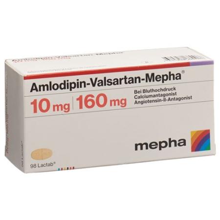 Amlodipin-Valsartan-Mepha Teva Filmtabl 10mg/160mg 98 pcs - PrimeCare Global