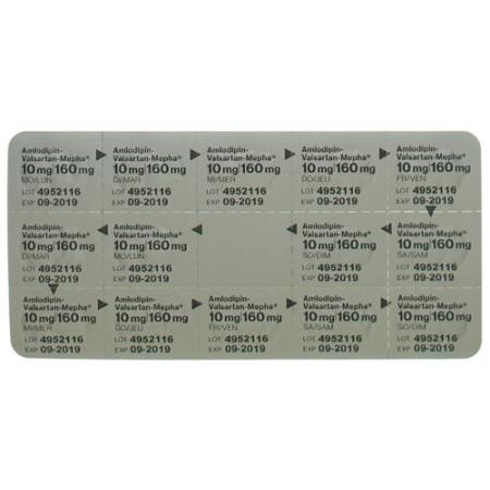 Amlodipin-Valsartan-Mepha Teva Filmtabl 10mg/160mg 98 pcs - PrimeCare Global
