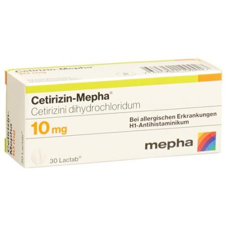 CETIRIZINE MEPHA LACTAB 10 MG 30 PCS - PrimeCare Global