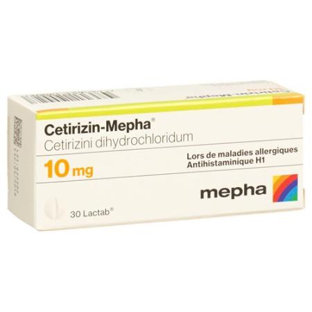 CETIRIZINE MEPHA LACTAB 10 MG 30 PCS - PrimeCare Global