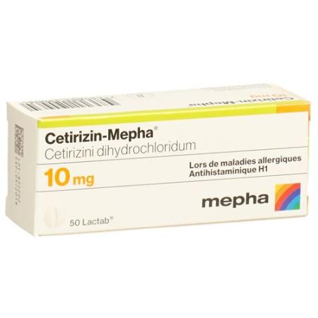 Cetirizine Mepha Lactab 10 mg 50 pcs - PrimeCare Global