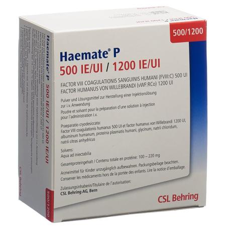 HAEMATE P Trockensub 500/1200 IE c Solv+Set - PrimeCare Global