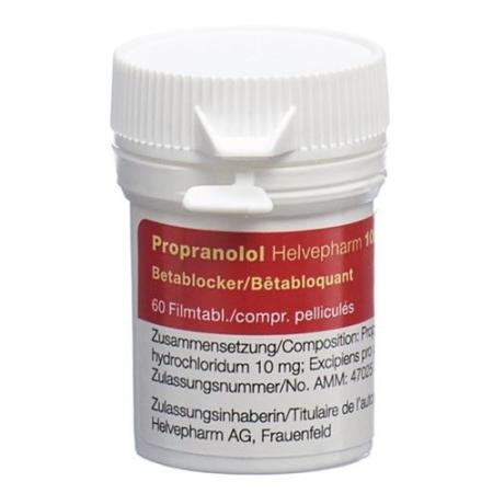 Propranolol 10 mg tbl Helvepharm Ds 60 pcs - PrimeCare Global