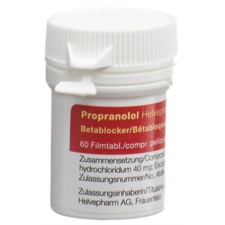 Propranolol 40 mg tbl Helvepharm Ds 180 pcs - PrimeCare Global