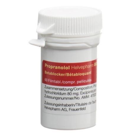 Propranolol 80 mg tbl Helvepharm Ds 60 pcs - PrimeCare Global