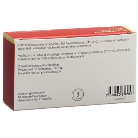 Propranolol 80 mg tbl Helvepharm Ds 180 pcs - PrimeCare Global