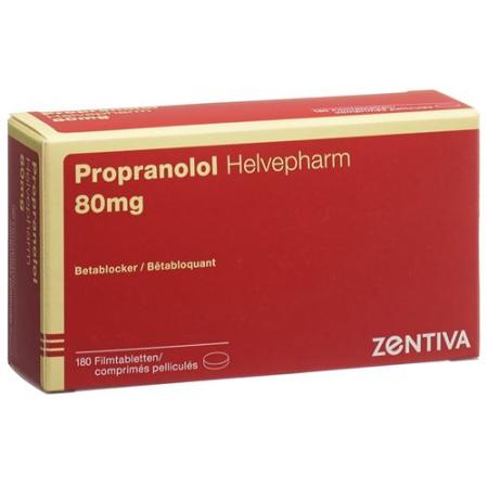 Propranolol 80 mg tbl Helvepharm Ds 180 pcs - PrimeCare Global