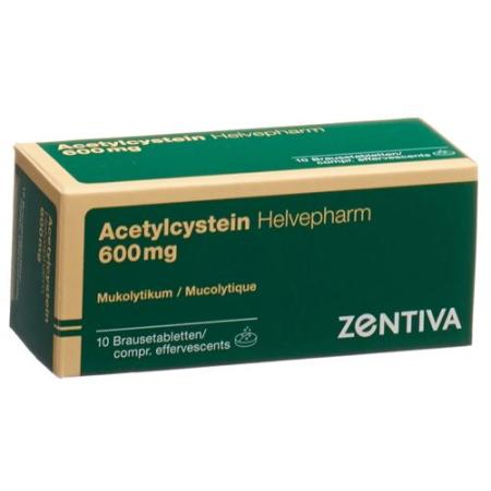 Acetylcysteine ​​Helvepharm Brausetable 600 mg 10 pcs - PrimeCare Global