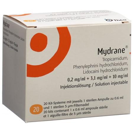 Mydrane Inj L&ouml;s for intracameral injection 20 Amp 0.6 ml - PrimeCare Global