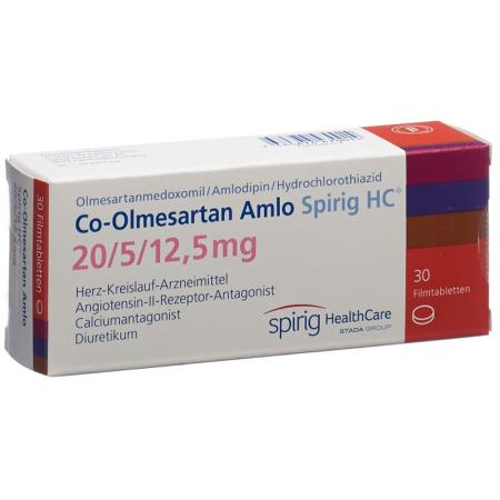 Co-olmesartan Amlo Spirig HC Filmtabl 20/5/12.5 mg 100 pcs - PrimeCare Global