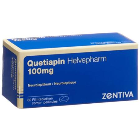 Quetiapine Helvepharm Filmtablet 100 mg of 60 pcs - PrimeCare Global
