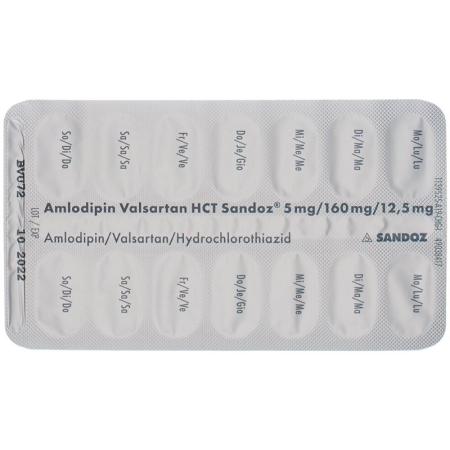 AMLODIPIN VALSARTAN HCT Sandoz 5/160/12.5 - PrimeCare Global