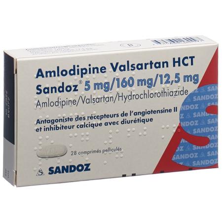 Amlodipine Valsartan HCT Sandoz Filmtabl 5mg/160mg/12.5mg 98 pcs - PrimeCare Global
