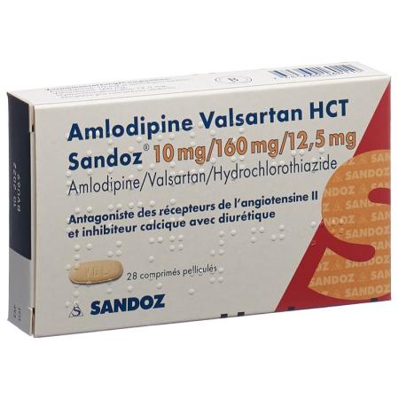 Amlodipin Valsartan HCT Sandoz Filmtabl 10mg/160mg/12.5mg 98 pcs - PrimeCare Global