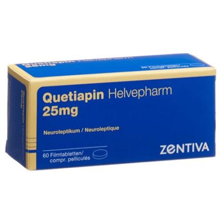 Quetiapine Helvepharm Filmtablet 25 mg 60 pcs - PrimeCare Global