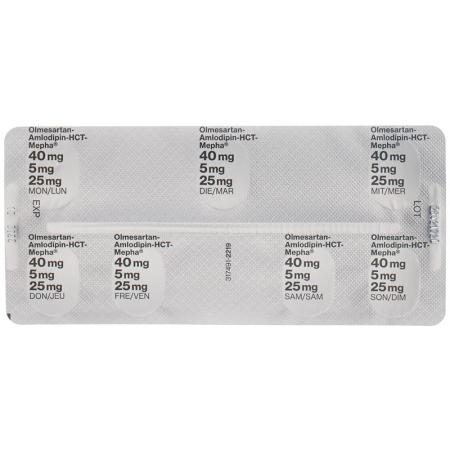 OLMESARTAN AMLO HCT Mepha Lactab 40/5/25 - PrimeCare Global