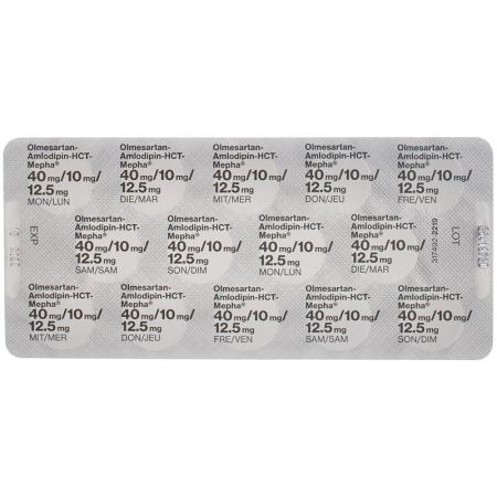 OLMESARTAN AMLO HCT Mepha Lactab 40/10/12.5 - PrimeCare Global