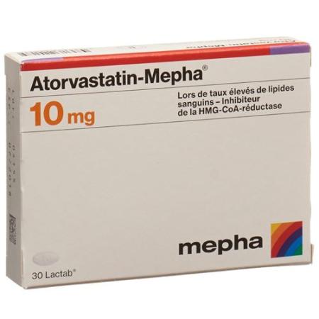 Atorvastatin 10 mg Mepha Lactab 100 pcs - PrimeCare Global