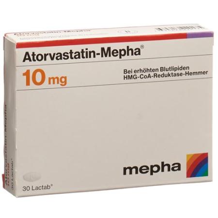 Atorvastatin 10 mg Mepha Lactab 100 pcs - PrimeCare Global