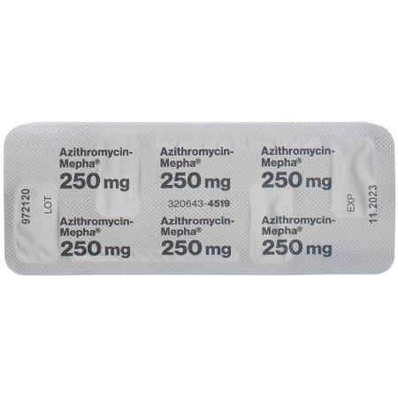 Azithromycin-Mepha Filmtabl 250 mg 4 pcs - PrimeCare Global