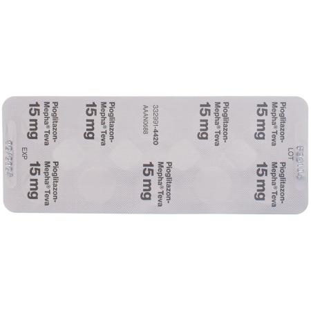 PIOGLITAZONE Mepha Teva Tabl 15 mg - PrimeCare Global