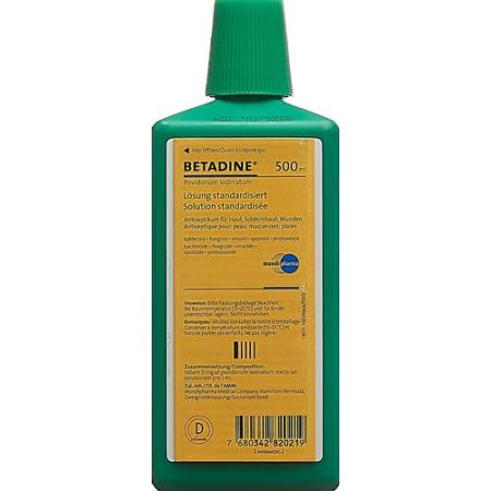 Betadine solution standardized L&ouml;s Fl 500 ml - PrimeCare Global