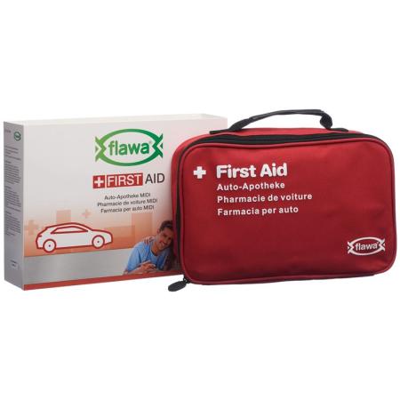 FLAWA Auto-Apotheke Midi Bag rot - PrimeCare Global
