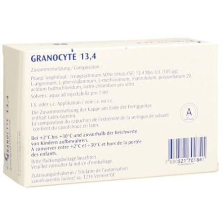 Granocyte Dry Sub 13.4 million IU with solvent 5 pcs - PrimeCare Global