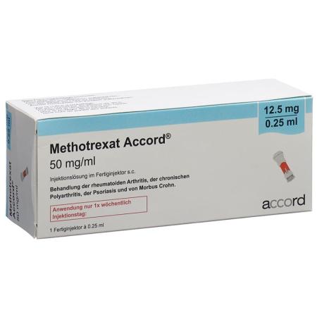 Methotrexate Accord Inj L&ouml;s 12.5 mg/0.25ml pre-filled injector 0.25 ml - PrimeCare Global