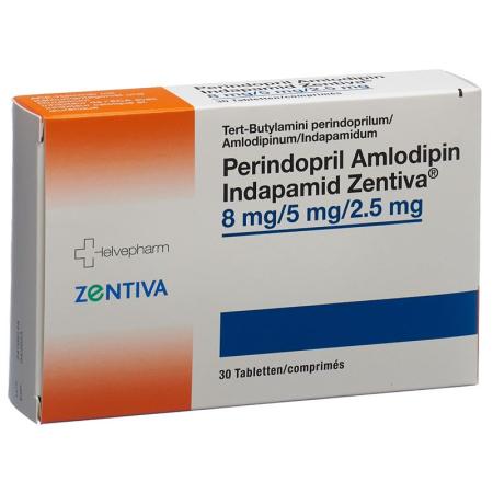 Perindopril Amlodipine Indapamide Zentiva Tabl 8mg/5mg/2.5mg 90 pcs - PrimeCare Global