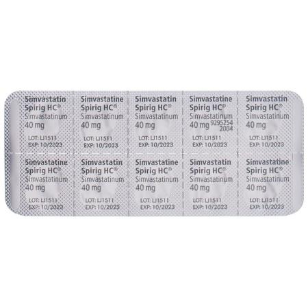 SIMVASTATIN Spirig HC Filmtabl 40 mg - PrimeCare Global