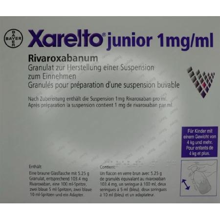 XARELTO junior Gran 1 mg/ml für Kinder ≥4kg - PrimeCare Global