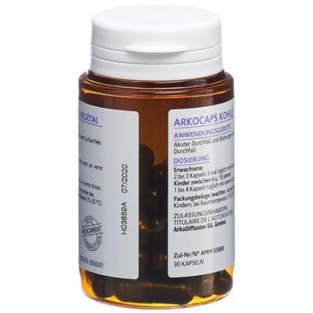 Arkocaps Biochar Caps 225 mg Bottle 30 pcs - PrimeCare Global