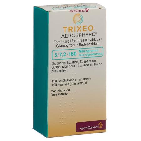Trixeo Aerosphere dosing aerosols 5/7.2/160 mcg 120 doses - PrimeCare Global