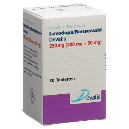 Levodopa/Benserazide Devatis Tabl 250 mg bottle 30 pieces - PrimeCare Global