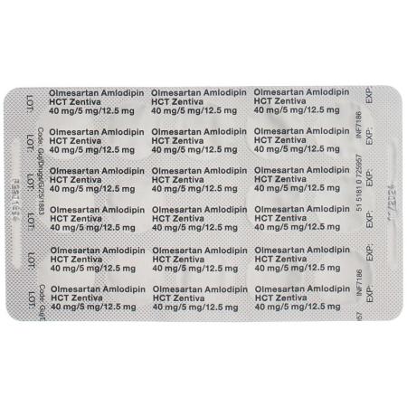 OLMESARTAN AMLODIPINE HCT Zentiva 40/5/12.5 - PrimeCare Global