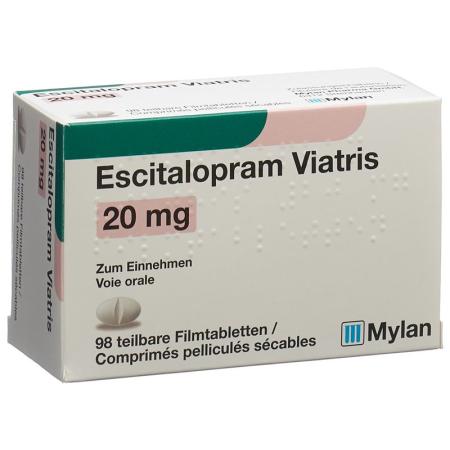 Escitalopram Viatris Filmtabl 20 mg 98 pcs - PrimeCare Global