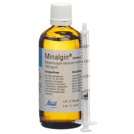 Minalgin L&ouml;s 500 mg/ml Oral Fl 100 ml - PrimeCare Global