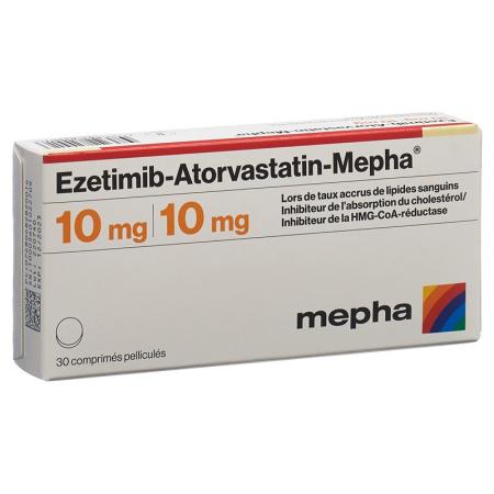 EZETIMIB Atorvast Mepha Filmtabl 10mg/10mg - PrimeCare Global