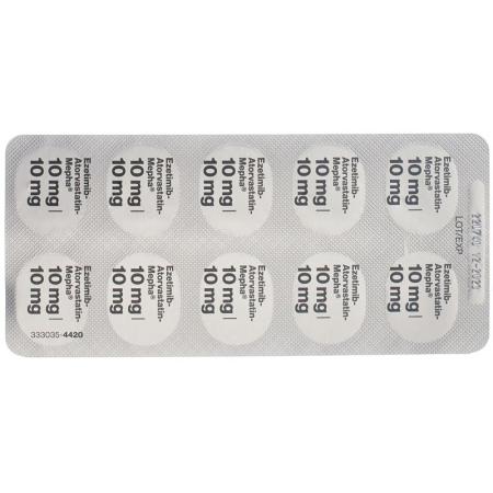 Ezetimibe-Atorvastatin-Mepha Filmtabl 10mg/10mg 90 pcs - PrimeCare Global