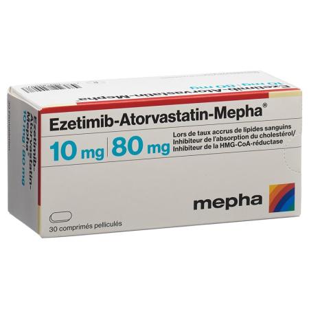 EZETIMIB Atorvast Mepha Filmtabl 10mg/80mg - PrimeCare Global
