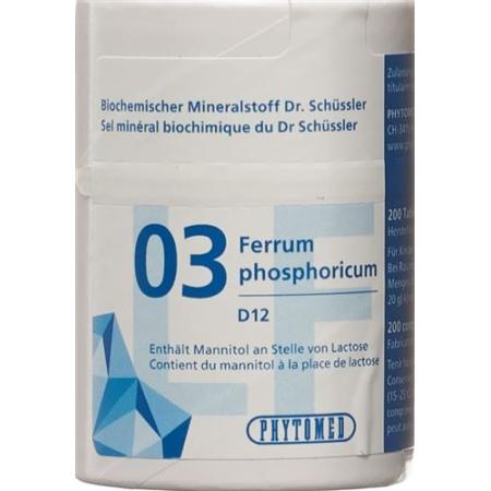 PHYTOMED SCH&Uuml;SSLER Nr3 Tabl D 12 lactose-free 200 pcs - PrimeCare Global